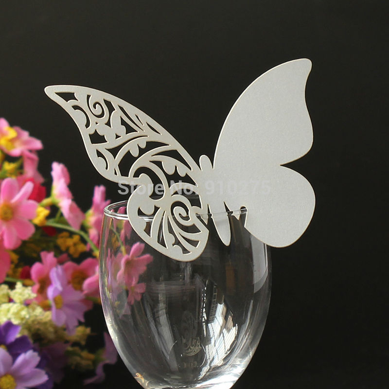 Farfalle segnaposto per bicchiere perlate (rosa, lilla, viola) –  Madoniegadget
